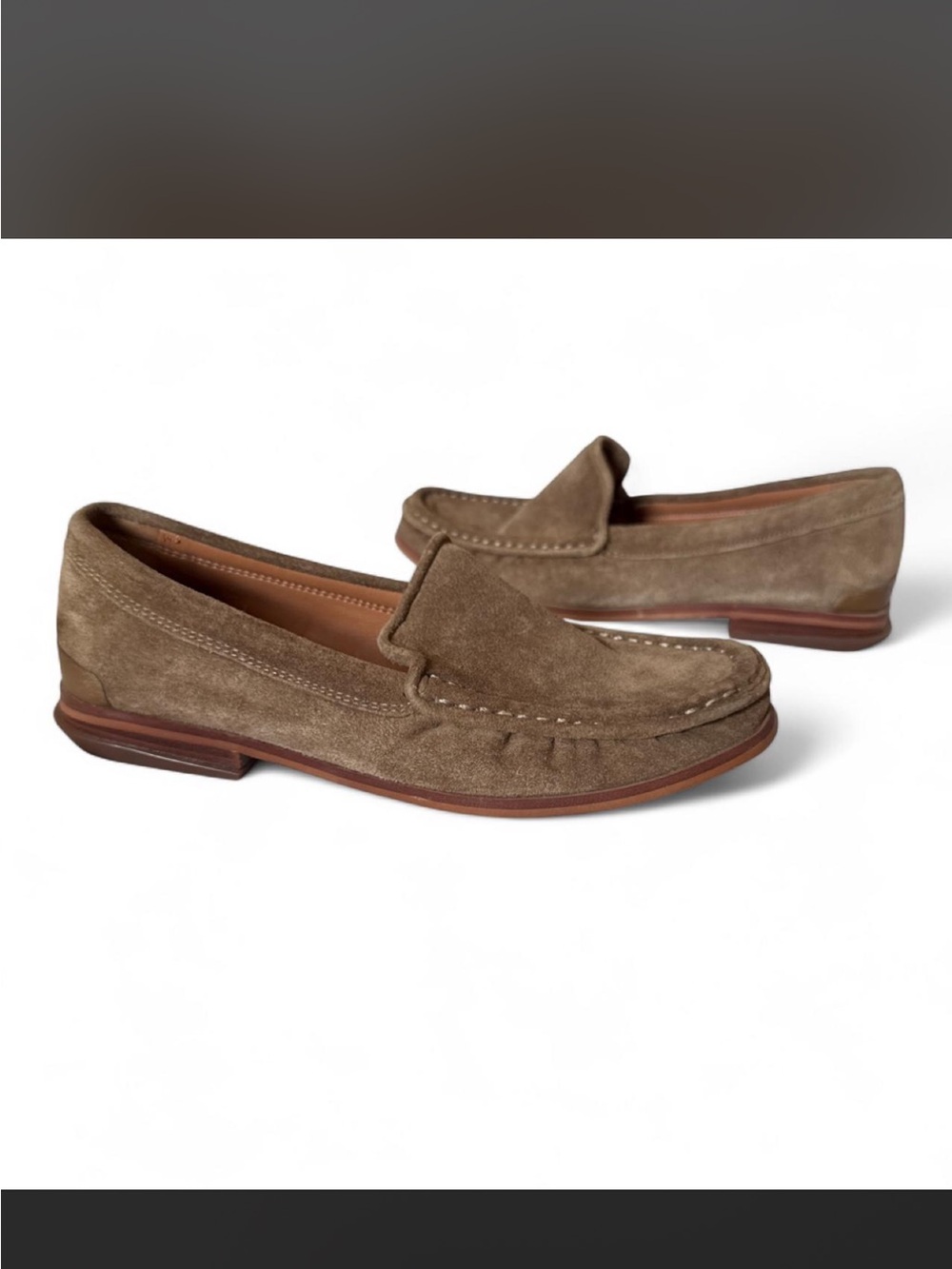 Franco Sarto Women’s Suede Loafers in Taupe